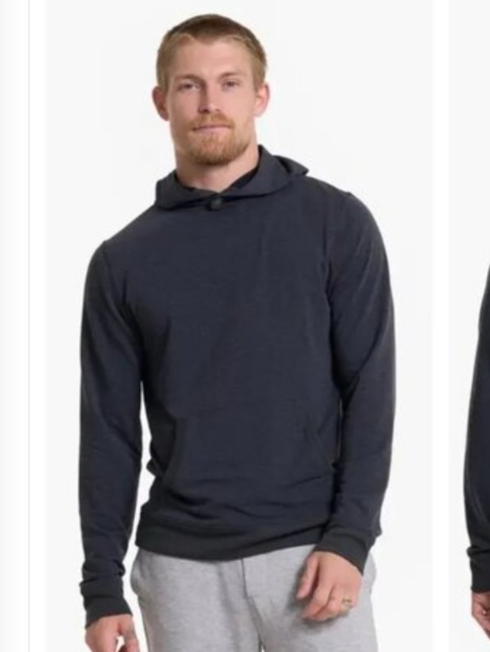 Vuori Austin Pullover Hoodie Heathered Black Men's Stretch Terry Performance L